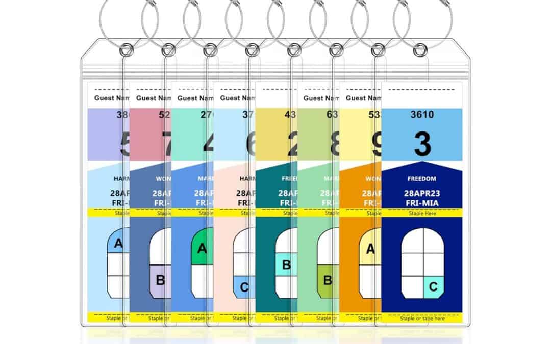 8 Pack Luggage Tags