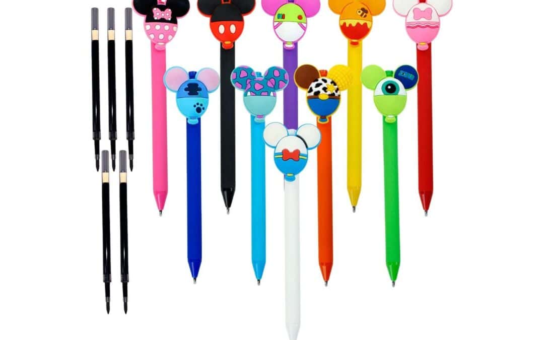 Mouse Head Character Ears Pens Set