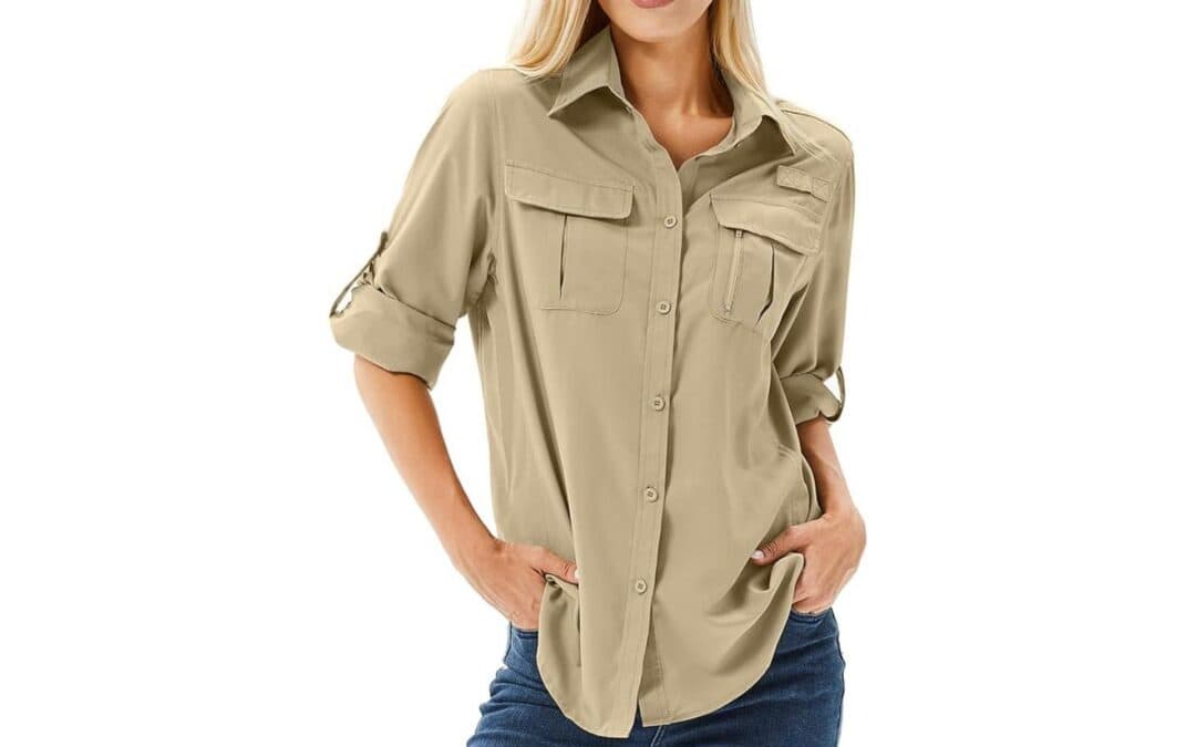 Women’s UPF 50 Long Sleeve Sun Protection Shirts Safari